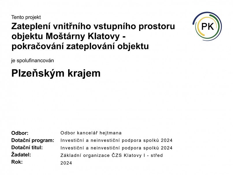 Zateplení vnitřního prostoru moštárny 2024